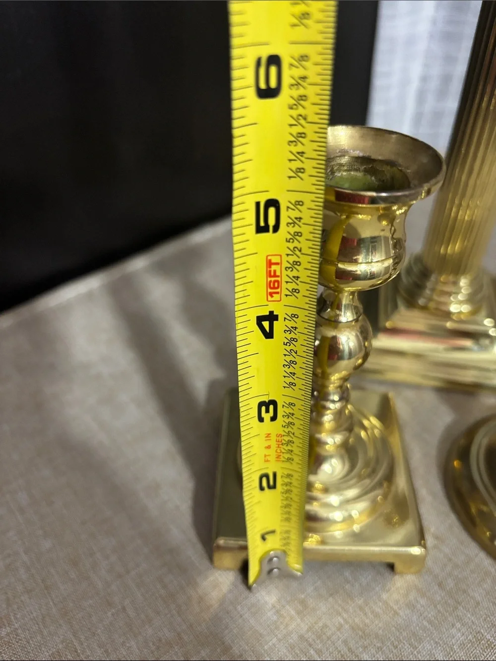 Brass Candle Holder Set - Gold Finish